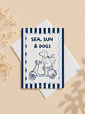 Sea, Sun & Dogs – Carte illustrée