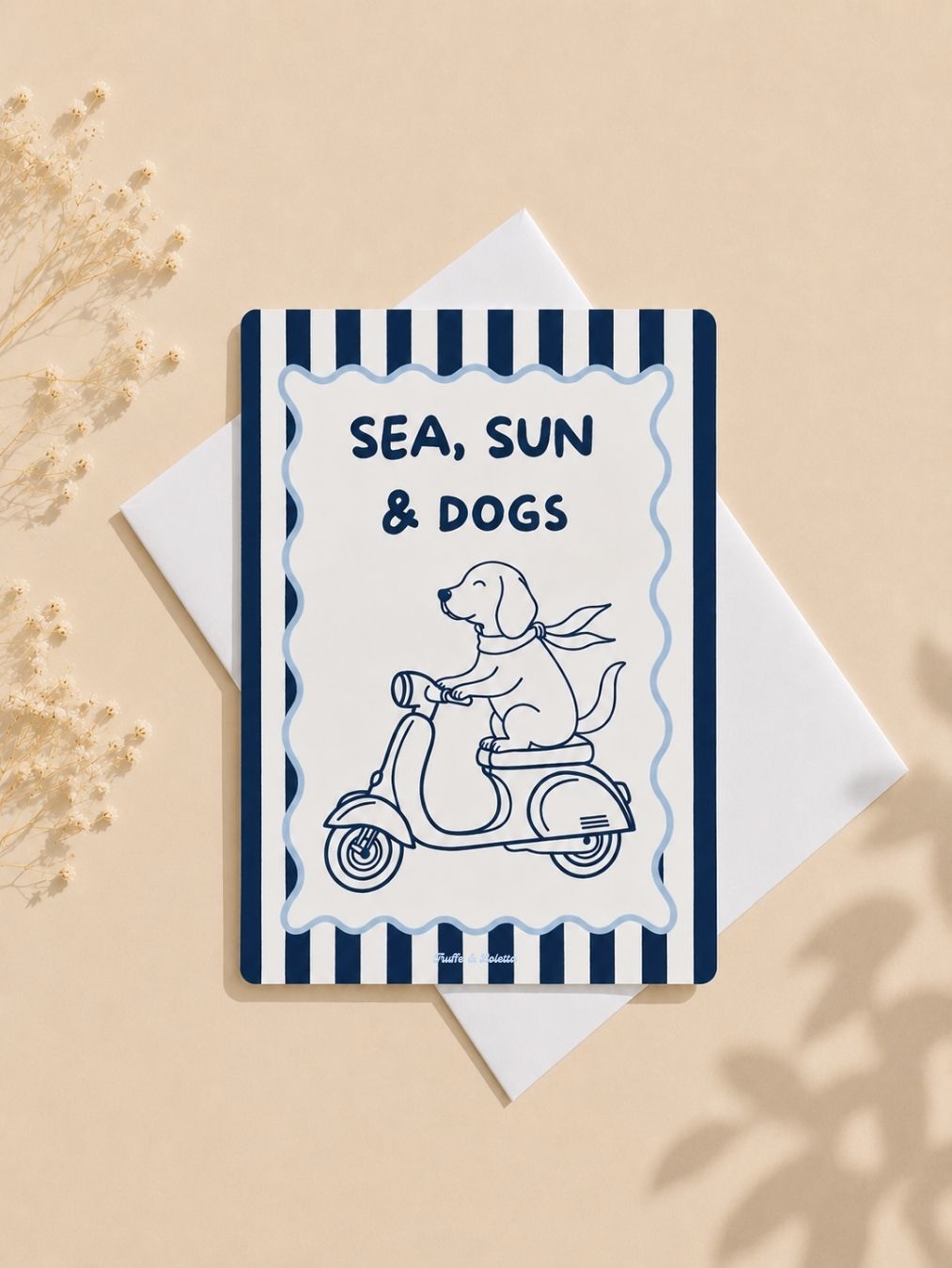 Sea, Sun & Dogs – Carte illustrée