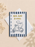 Sea, Sun & Dogs – Carte scintillante à collectionner