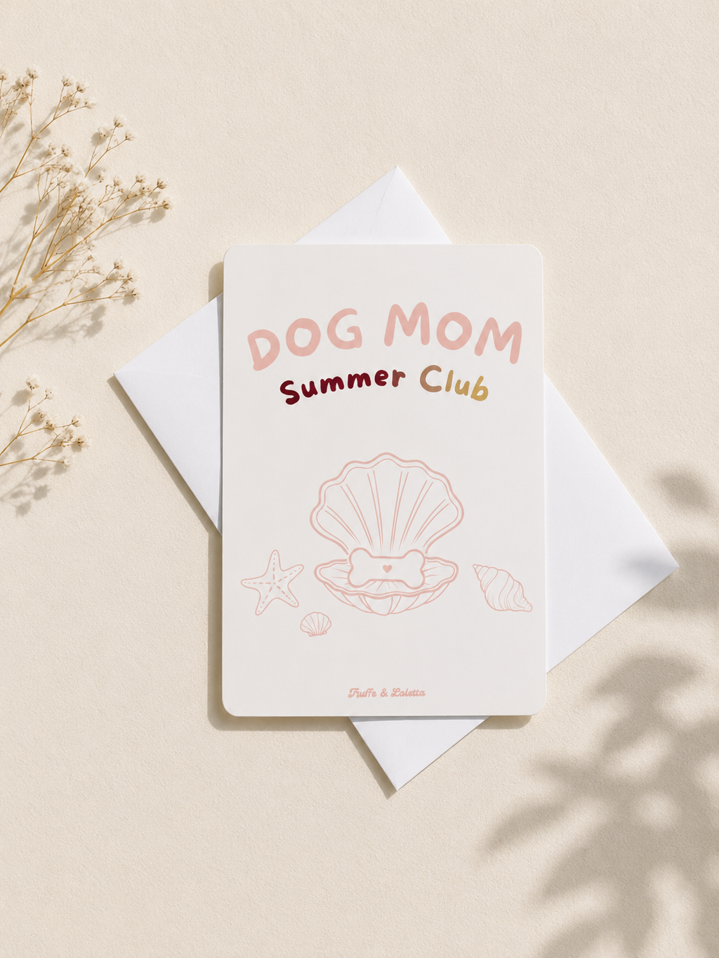 Dog mom Summer club – Carte scintillante à collectionner